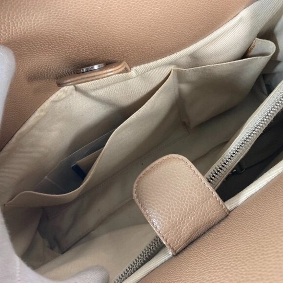 CHANEL CC CC Mark 2WAY Bag Shoulder Bag Tote Bag Caviar Leather Beige - Picture 16 of 16